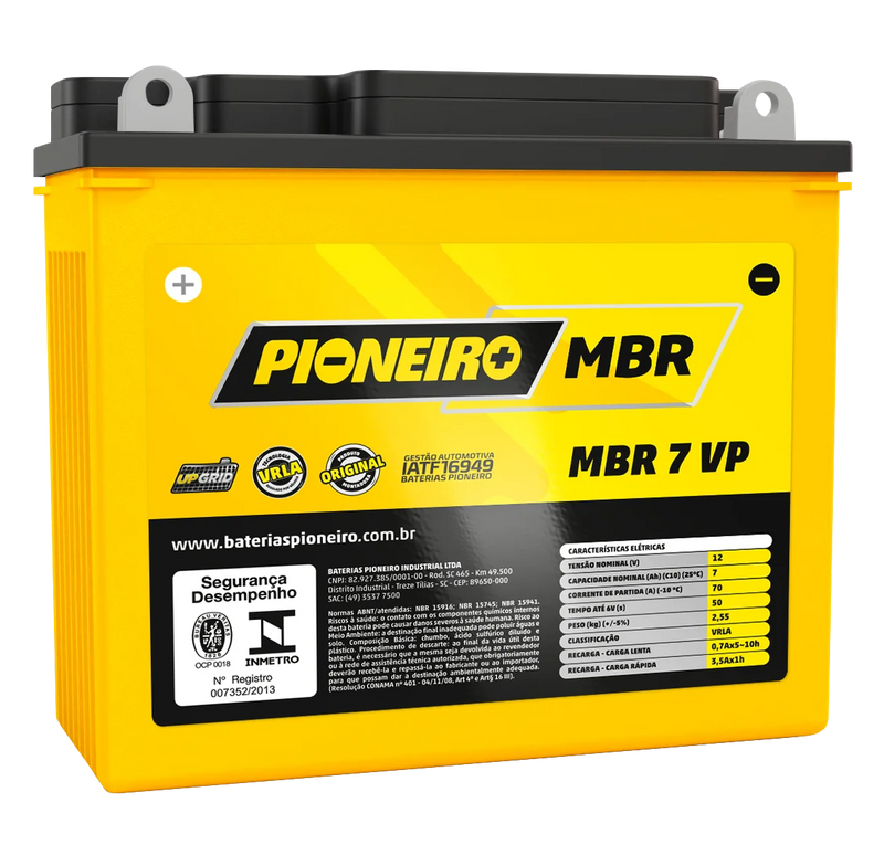 Bateria Pioneiro MBR 7AH